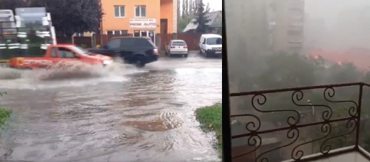 VIDEO. A venit POTOPUL peste Cluj-Napoca! Furtuna și inundațiile au dat peste cap șoferii